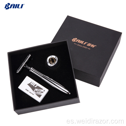 Baili Famosa Gunmetal Razor Blade Twin Blade Razor